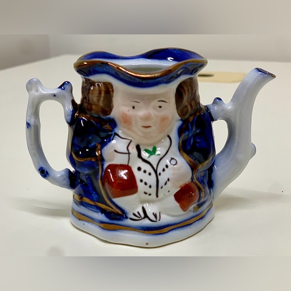 19th Century Vtg Allertons Est. 1831 Gaudy Staffordshire Miniature Toby Teapot - Picture 3 of 16